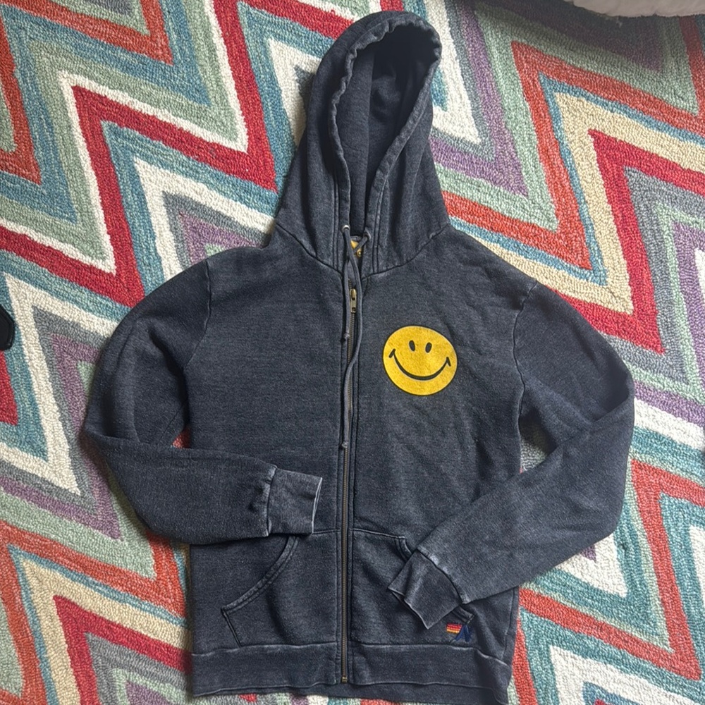 Aviator Nation Hoodie with Smiley face